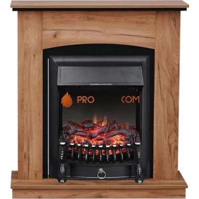Каминокомплект Royal Flame Barcelona (разборный) - Дуб табачный с очагом Fobos FX Black