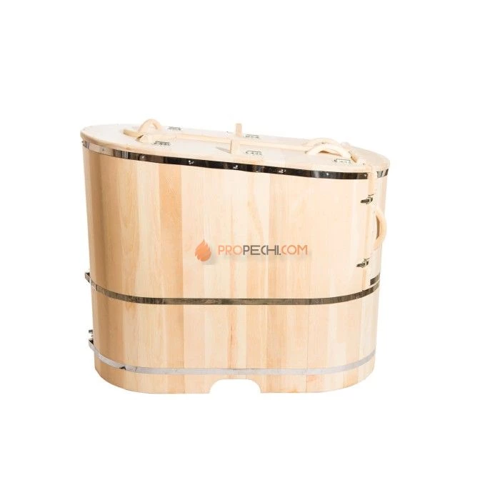 Фитобочка полулежачая НКЗ PREMIUM ЛЮКС из кедра, 115x78x140 см / 40 мм