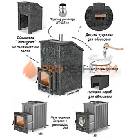 Банная печь Эверест Президент 24 (280) Талькохлорит