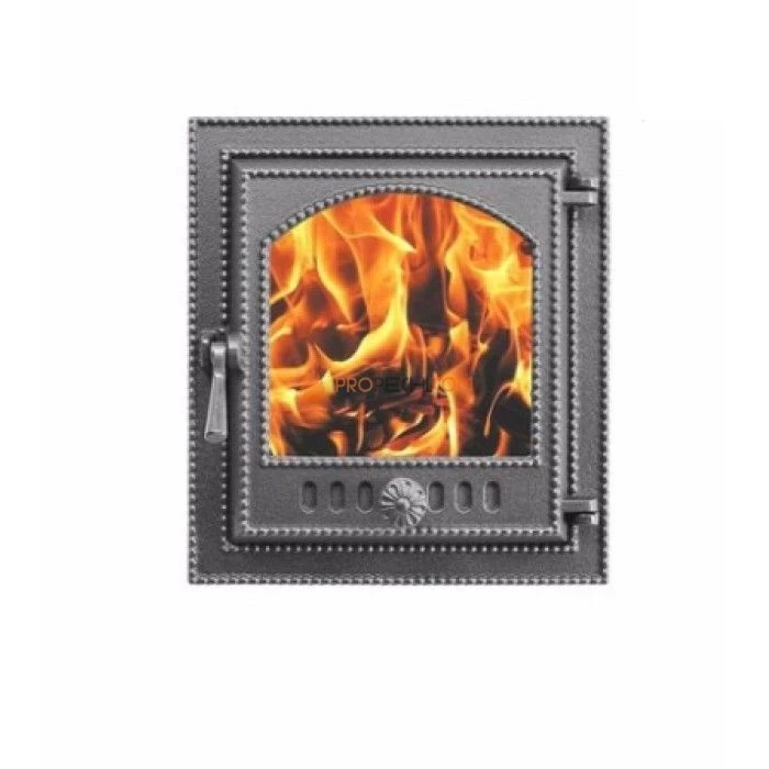 Каминная дверца Везувий 210 стекло (антрацит)