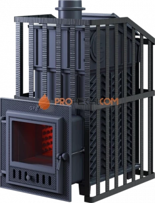 Чугунная банная печь Гефест ЗК Ураган 30 М