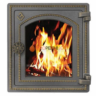 Везувий Дверка печная ДТ-4С (бронза) 280x250 мм