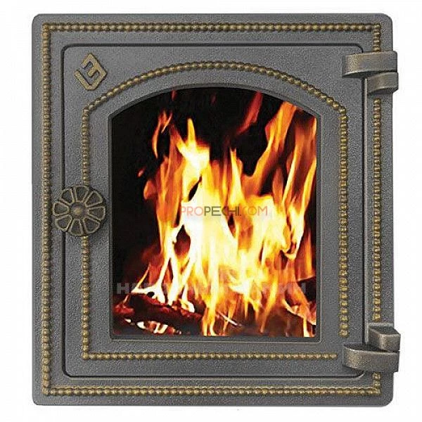 Везувий Дверка печная ДТ-4С (бронза) 280x250 мм