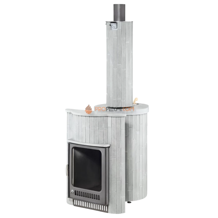 Дровяная печь для бани Ферингер Малютка До 18 м³ - Серый Велюр наборный