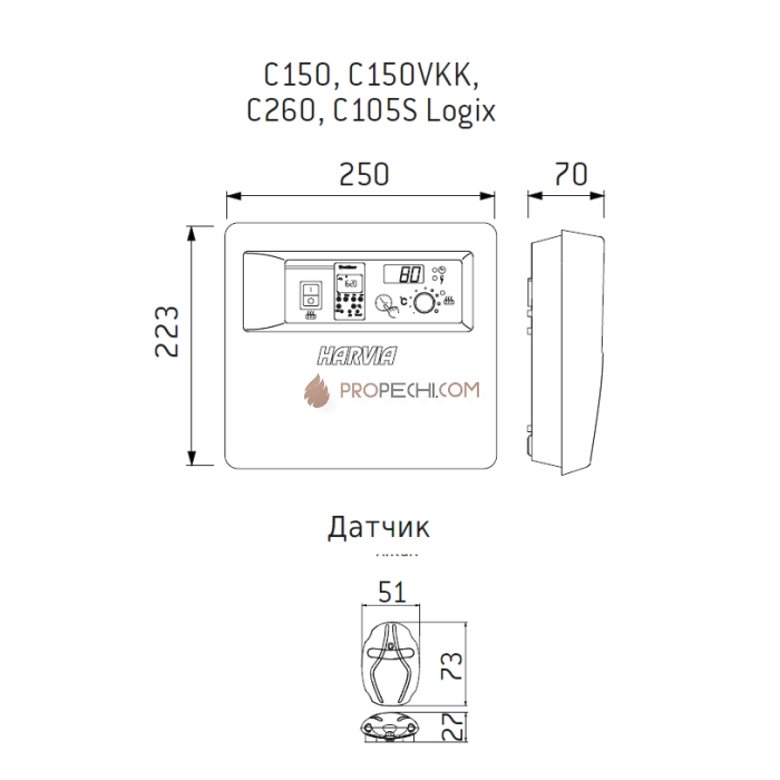 Пульт управления Harvia C105S