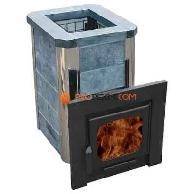 Дровяная печь для бани Варвара Сказка Мини Талькохлорит (до 12 куб.м.)