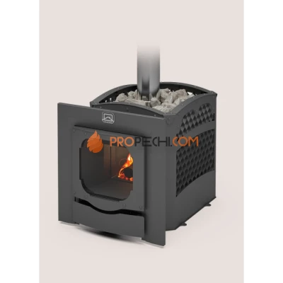 Дровяная печь для бани Теплодар Былина-сетка 12 Ч Панорама