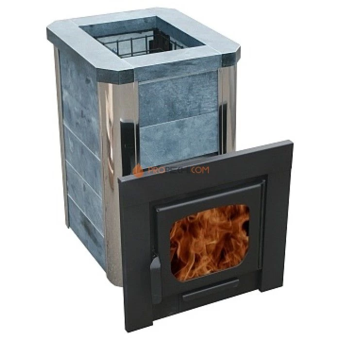 Дровяная печь для бани Варвара Сказка Мини Талькохлорит (до 12 куб.м.)