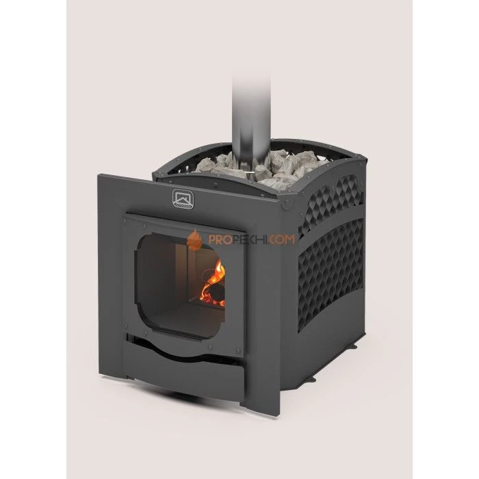 Дровяная печь для бани Теплодар Былина-сетка 12 Ч Панорама