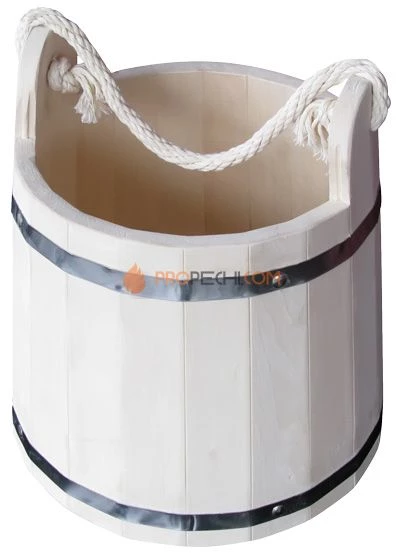 Ведро 9л, пластиковая вставка, липа-осина