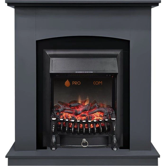 Каминокомплект Royal Flame Barcelona (разборный) - Серый графит с очагом Fobos FX Black
