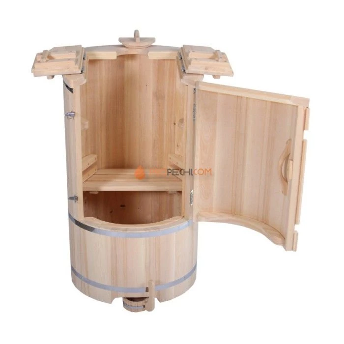 Кедровая фитобочка ЭкспертСаун 78х78 см круглая со скосом