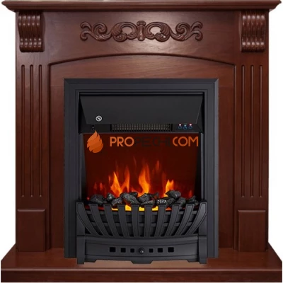 Каминокомплект Royal Flame Sorrento угловой - Орех с очагом Aspen Black