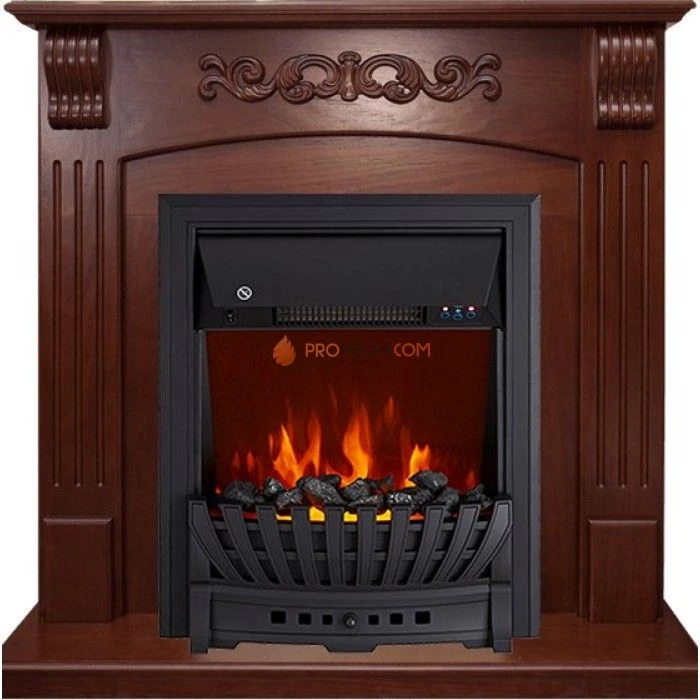 Каминокомплект Royal Flame Sorrento угловой - Орех с очагом Aspen Black