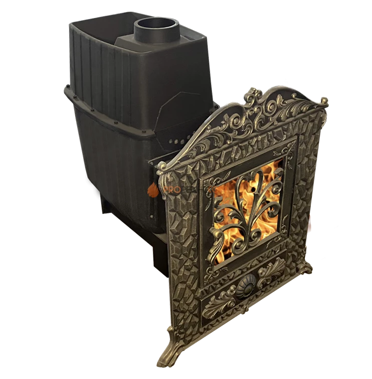 Банная чугунная печь Березка "Verona" 50 ЗК Каменная облицовка
