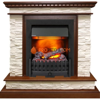 Каминокомплект Dimplex Calgary - Дуб / Сланец беженый с очагом Danville Black FB2