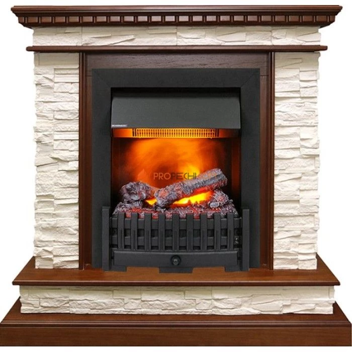 Каминокомплект Dimplex Calgary - Дуб / Сланец беженый с очагом Danville Black FB2