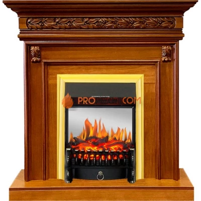 Каминокомплект Royal Flame Valletta - Орех с очагом Fobos FX M Brass
