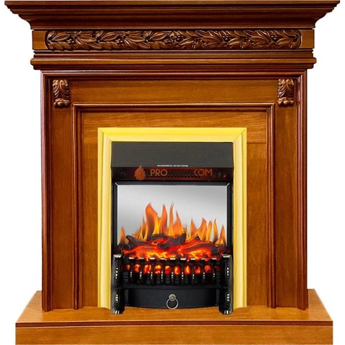 Каминокомплект Royal Flame Valletta - Орех с очагом Fobos FX M Brass