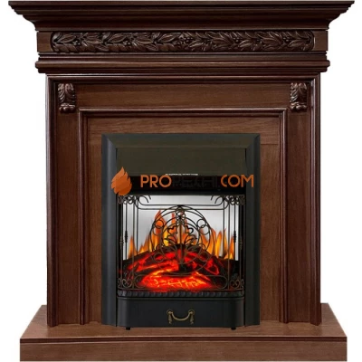 Каминокомплект Royal Flame Valletta - Темный дуб с очагом Majestic FX M Black