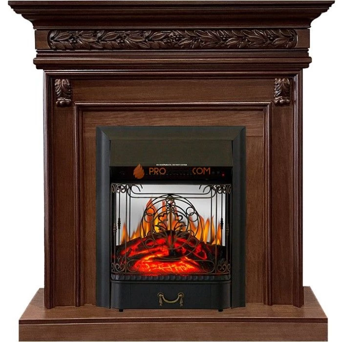 Каминокомплект Royal Flame Valletta - Темный дуб с очагом Majestic FX M Black