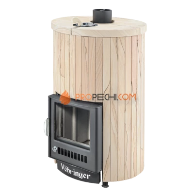 Дровяная печь для бани Ферингер Уют-25 до 25 м³ - Окаменевшее дерево цельный