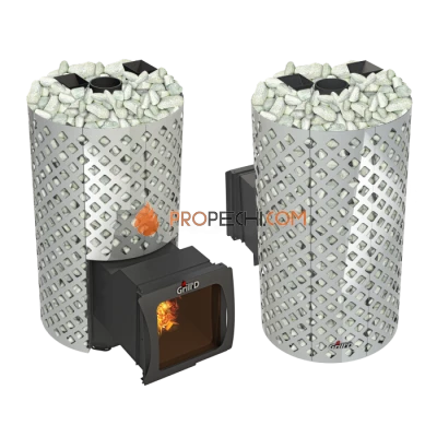 Дровяная печь для бани Grill’D Violet World Steel Romb Long Window Max