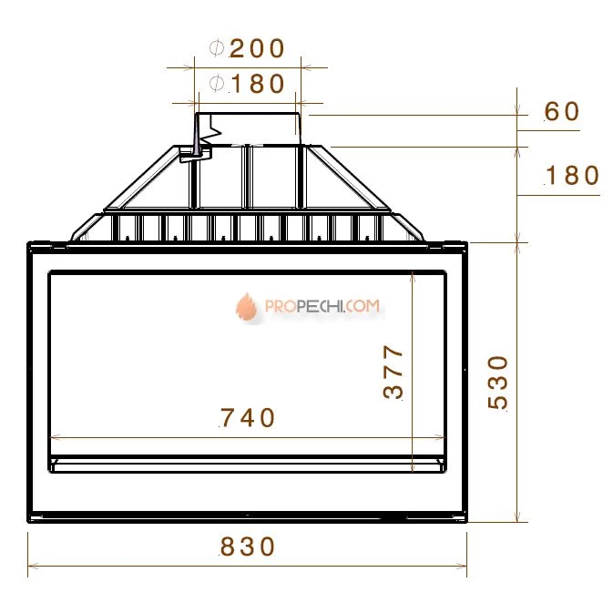 Каминная топка Liseo Castiron LCI 9 G4