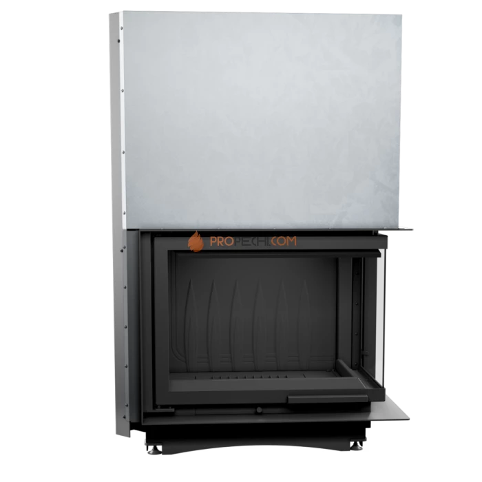 Каминная топка Kratki Amelia/P/BS/G (угловое стекло справа,гильотина)