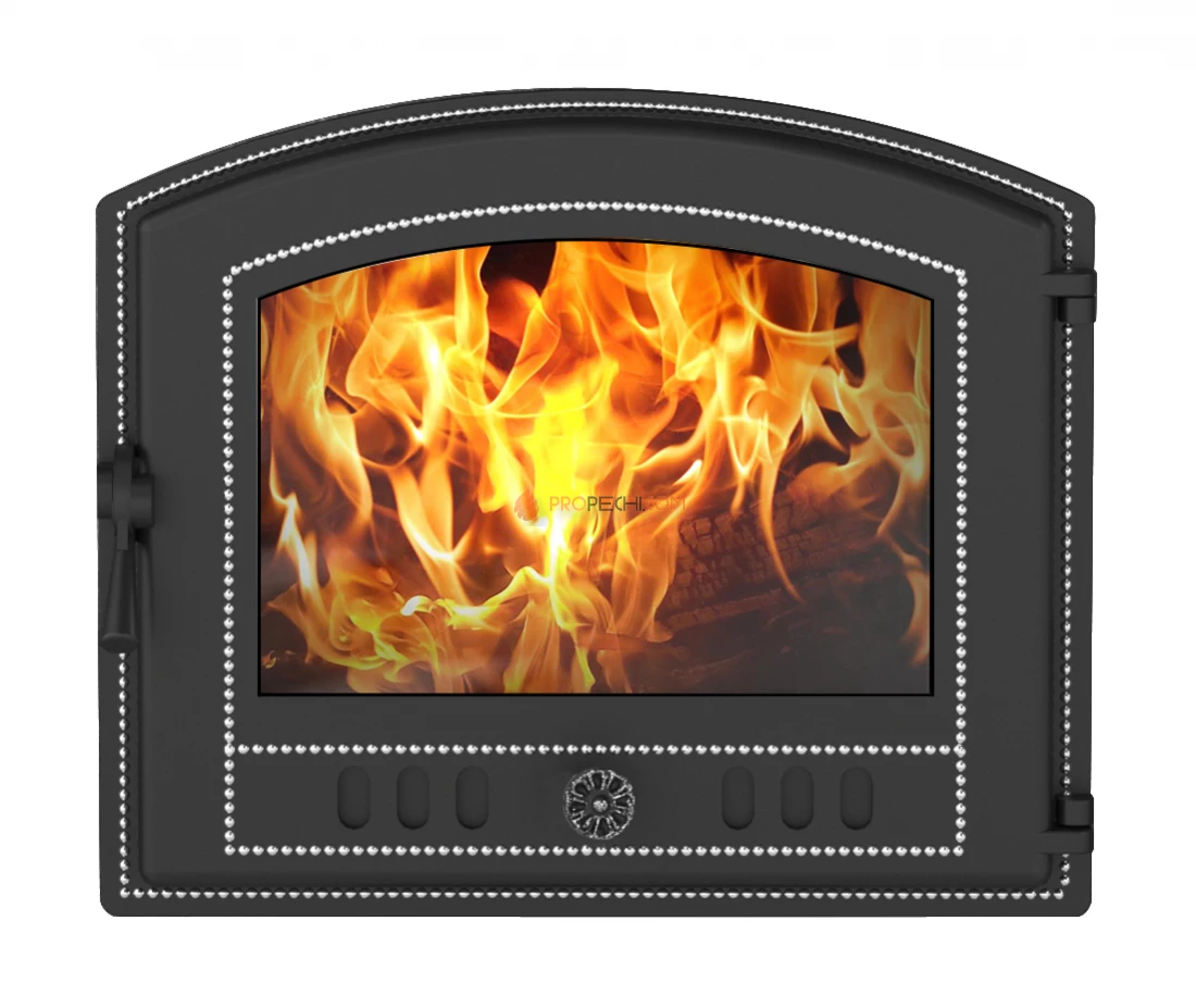 Дверка каминная ВЕЗУВИЙ 224 (Антрацит)