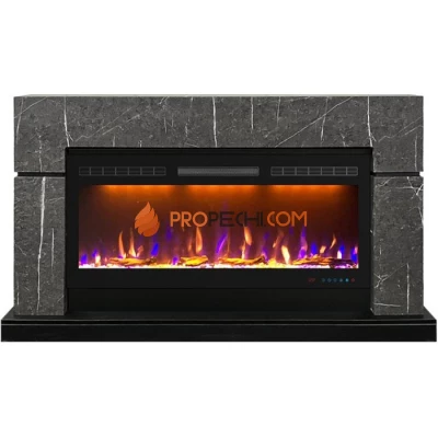 Каминокомплект Royal Flame Lindos 42 SFT - Серый мрамор (Ширина 1470мм) с очагом Crystal 40 RF