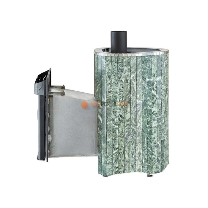 Дровяная печь для сауны Ферингер Мини До 16 м³ - Змеевик - цельные ламели - обрамление Металл