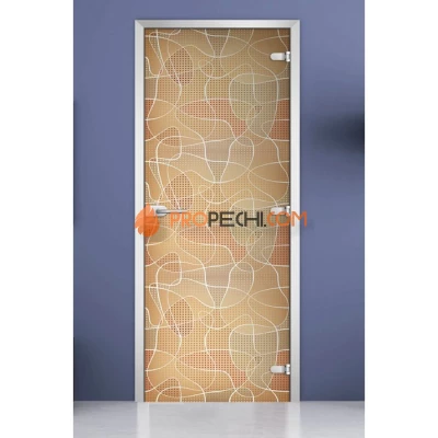 Стеклянная межкомнатная дверь DoorWood с фотопечатью Textures-20, 2000х700 мм