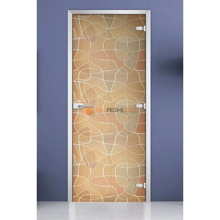 Стеклянная межкомнатная дверь DoorWood с фотопечатью Textures-20, 2000х700 мм