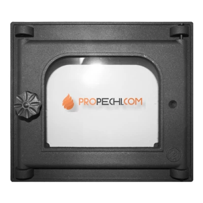 Дверь топочная застекленная на петлях К-301