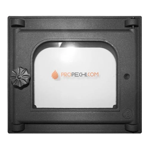 Дверь топочная застекленная на петлях К-301