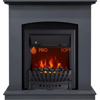Каминокомплект Royal Flame Barcelona (разборный) - Серый графит с очагом Aspen Black