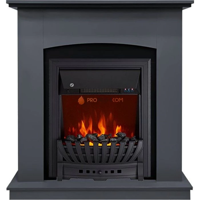 Каминокомплект Royal Flame Barcelona (разборный) - Серый графит с очагом Aspen Black