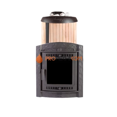 Чугунная печь для бани Атмосфера XL ламели Окаменевшее дерево наборные