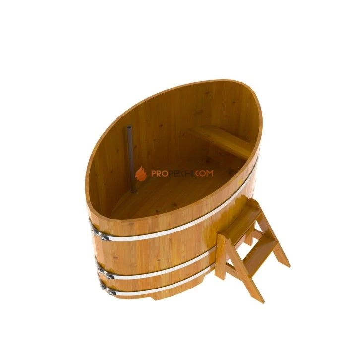 Купель BentWood овальная из натуральной лиственницы 1,15х1,83 Рустик