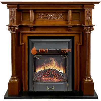 Каминокомплект Royal Flame Oxford - Орех с очагом Majestic FX Black
