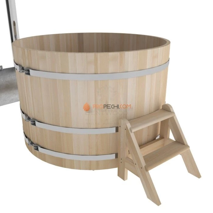 Фурако BentWood из кедра D=1.5 с наружной печкой премиум