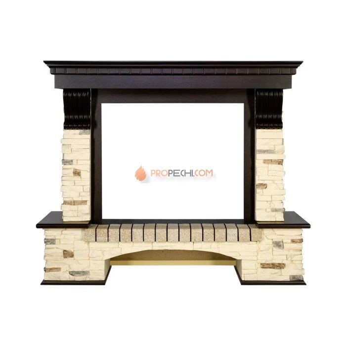 Каминокомплект Royal Flame Pierre Luxe - Сланец / Темный дуб с очагом Dioramic 25 LED FX