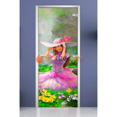 Стеклянная межкомнатная дверь DoorWood с фотопечатью Kids-11, 2000х800 мм