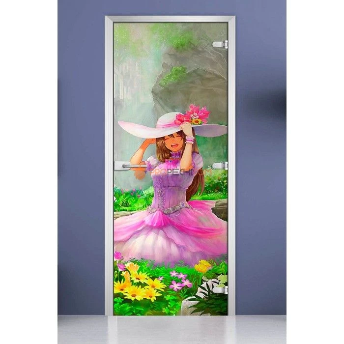 Стеклянная межкомнатная дверь DoorWood с фотопечатью Kids-11, 2000х800 мм