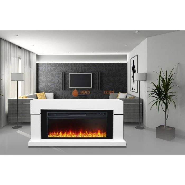 Каминокомплект Royal Flame Lindos Graphite Grey (Ширина 1470мм) с очагом Crystal 40 RF