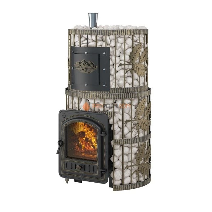Чугунная печь для бани Эверест Легкий пар Профи Ковка Б/В