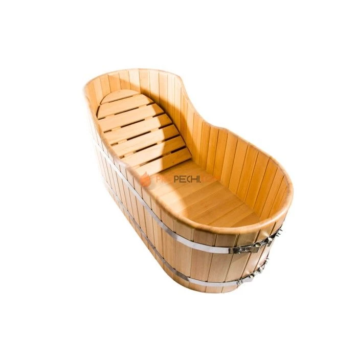 Ванна из кедра НКЗ 78x170 см, высота 80-60 см