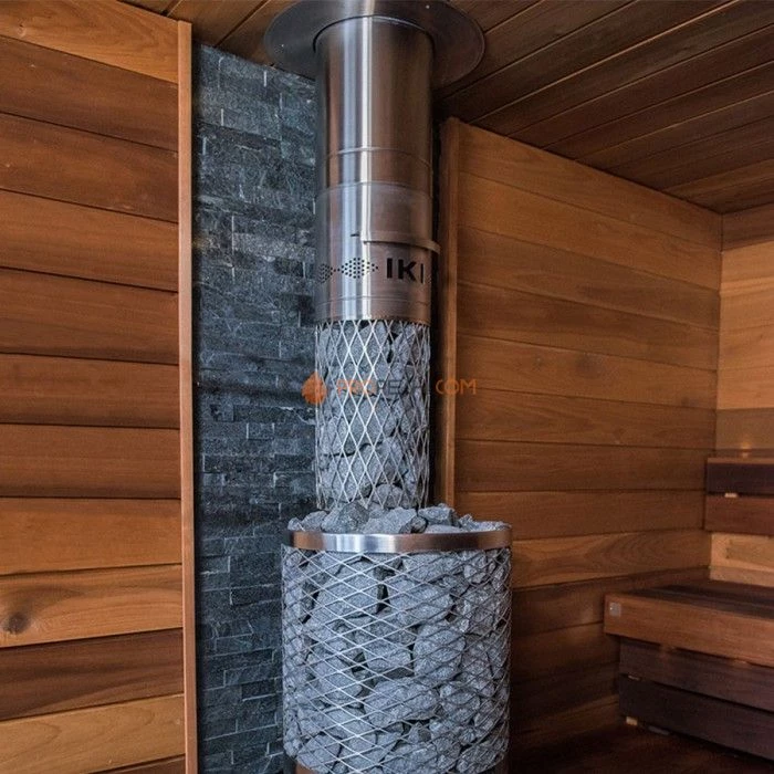 Дровяная печь для бани IKI KIVI-IKI SL со стеклянной дверцей (дверца открывается направо)