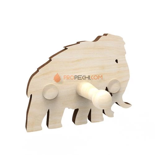 Крючок Мамонт светлый, фанера